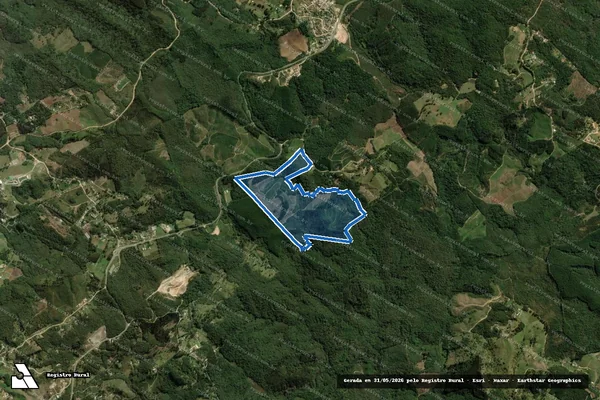 Imagem de satélite de ATERRADINHO - ÁREA B em Bocaiúva do Sul - PR