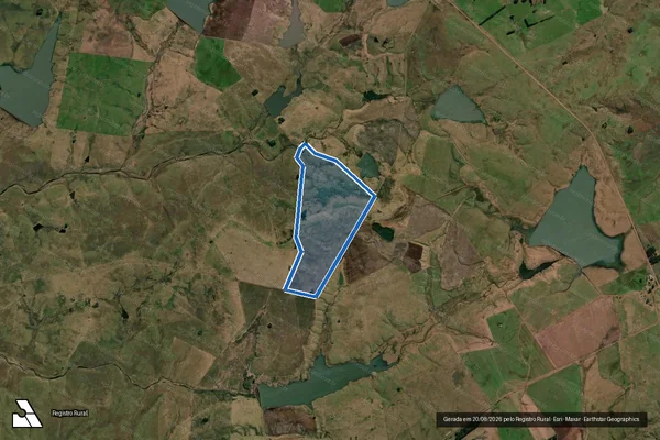 Imagem de satélite de Fazenda Santa Luiza / Gleba 3 - Redondo 2 em Quaraí - RS