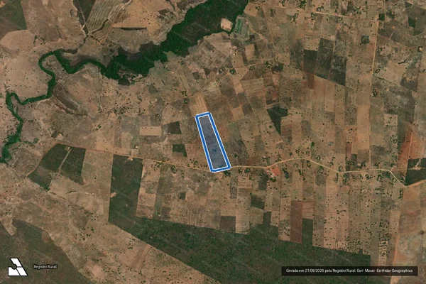 Imagem de satélite de P.A Riacho Seco ? Lote nº 47 - P.A Riacho Seco - Lote nº 47 em Divinópolis de Goiás - GO