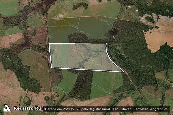 Imagem de satélite de FAZ. SÃO GERALDO/ PARTE DO LOT. LAGES, GLEBA 04, PARTE DO LOTE Nº 24 - Parte 1 em Talismã - TO