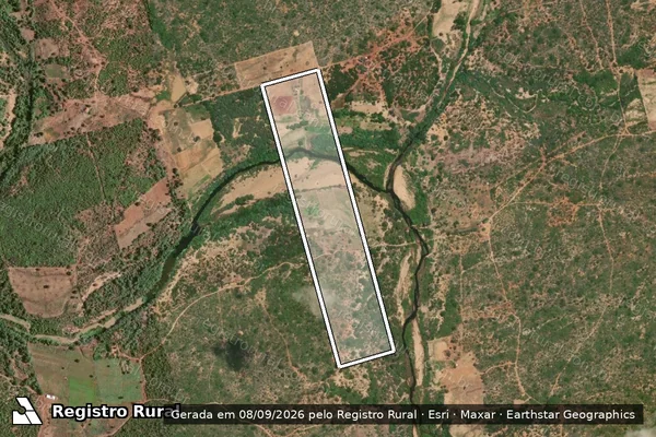 Imagem de satélite de Fazenda Boa Esperança - Parte 1 em Serra Talhada - PE