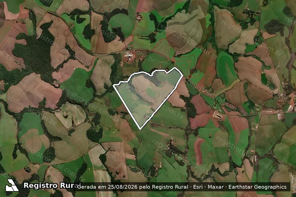 Imagem de satélite de GRANJA NOSSA SENHORA APARECIDA - Matrícula 3.826, 6.307 em Palmeira das Missões - RS