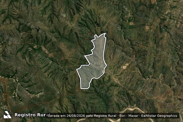 Imagem de satélite de FAZENDA BOM JESUS DOS COXOS ? SANTA RITA - Parte 1 em Grão Mogol - MG