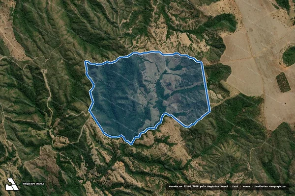 Imagem de satélite de FAZENDA SÃO FELIPE lugar denominado MATO DO CAITITU - 001 em Santa Cruz de Goiás - GO