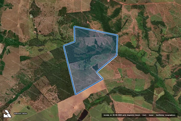 Imagem de satélite de Parte do Lote 16 do Lot. Serrote, Fls A E B em Pugmil - TO