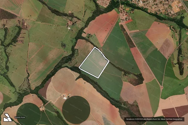 Imagem de satélite de Fazenda Paulista (III) - PARTE 2 em Campo Alegre de Goiás - GO