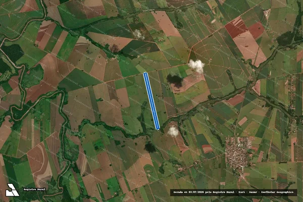 Imagem de satélite de Área de 5,00 alqueires paulistas, destacada do lote nº. 158/A, da Gleba Colorado - Única em Lobato - PR