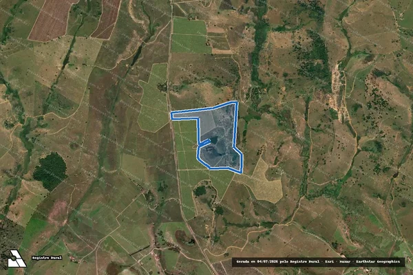 Imagem de satélite de FAZENDA ALAGOINHAS E PAU FERRO - Parcela 1 em Medeiros Neto - BA