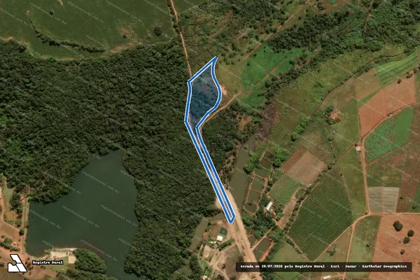 Imagem de satélite de Rancho Cabral - Gleba 3 em Terezópolis de Goiás - GO