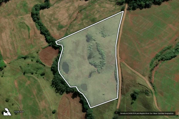 Imagem de satélite de PARTE DO LOTE RURAL N° 15 - Matrícula 79 em Saltinho - SC