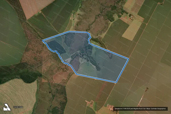 Imagem de satélite de FAZENDA BEIJA FLOR, LUGAR DENOMINADO SAUDOSO GLEBA n° 03 - FAZENDA BEIJA FLOR, GLEBA 03 em Uberlândia - MG