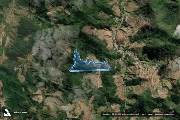Imagem de satélite de FAZENDA RECREIO GLEBA 3 - Parte 1 em Marliéria - MG