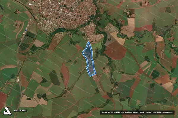 Imagem de satélite de Sítio das Acacias em Ituverava - SP