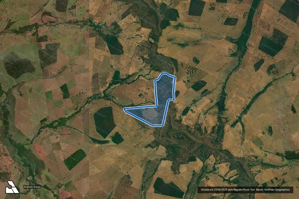 Imagem de satélite de FAZENDA SANTO ANTONIO - Gleba 01 em Gurinhatã - MG