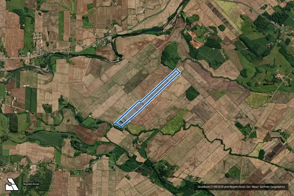 Imagem de satélite de Matrícula 15.872 - Parte 1 em São João do Sul - SC