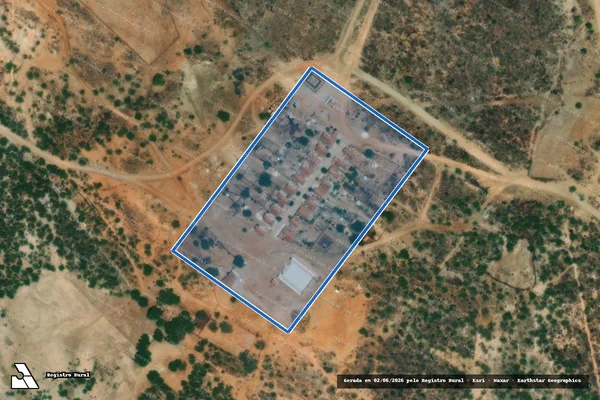 Imagem de satélite de PROJETO DE ASSENTAMENTO SANTA ROSA ? AGROVILA - Parte 1 em Fernando Pedroza - RN