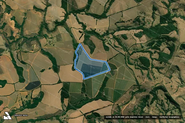 Imagem de satélite de Fazenda do Café - PARCELA 02 em Piedade do Rio Grande - MG