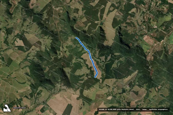 Imagem de satélite de "FAZENDA SANTO ANTÔNIO - ESTRADAS" - 02 em Santa Maria da Serra - SP