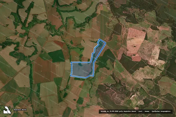 Imagem de satélite de Fazenda Bom Jardim e Boa Vista do Rio Claro, Lugar Denominado Esteio / Gleba 1 em Jataí - GO