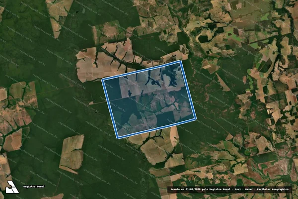 Imagem de satélite de Fazenda São João - FAZENDA SãO JOãO em Canabrava do Norte - MT