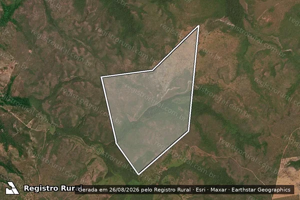 Imagem de satélite de FAZENDA FLOR DO TOCANTINS, LOTE 26, DO LOT PONTE ALTA GLEBA 06-4ª ETAPA - 001 em Ponte Alta do Tocantins - TO
