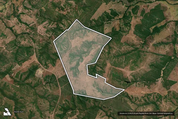 Imagem de satélite de Lote nº 37 (Parte Remanescente), do Loteamento Boa Esperança - M-2841 em Dueré - TO
