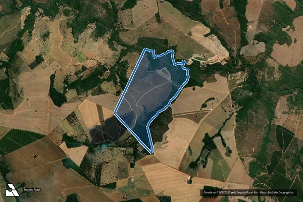 Imagem de satélite de FAZENDA ARAPUCA - Gleba 01 - MARIA RODRIGUES MAGALHÃES em Bela Vista de Goiás - GO