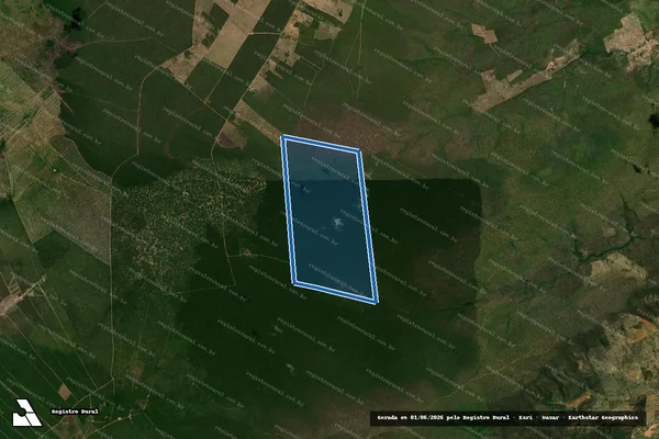 Imagem de satélite de FAZENDA JUSSY CREIDE - Parte 1 em Brejolândia - BA