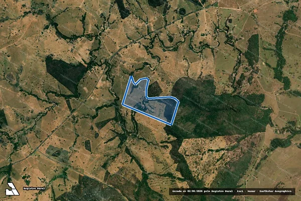 Imagem de satélite de FAZENDA CÓRREGO DO CEDRO, CÓRREGO DO OURO E BACO PARI - Parcela 1 em Córrego do Ouro - GO