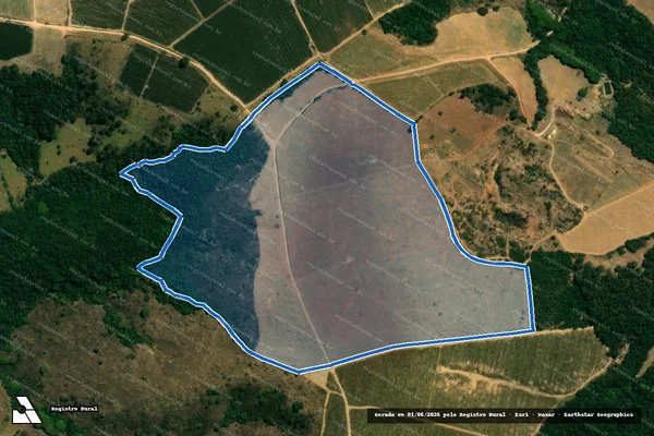 Imagem de satélite de FAZENDA CACHOEIRA DOS LOPES E CERRADO - FAZENDA CACHOEIRA DOS LOPES E CERRADO em Camacho - MG