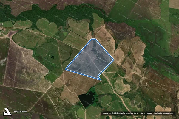 Imagem de satélite de FAZENDA DA FLORESTA SEDE - FAZENDA DA FLORESTA 1 em Lavras do Sul - RS