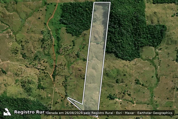 Imagem de satélite de Lote 26-A (PARTE 01) da Gleba 03 do Setor Prainha da Gleba Vida Nova do PFJOP - PARTE 01 em Ji-Paraná - RO