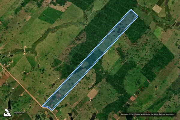 Imagem de satélite de Lote 84 (rem) da Gleba 20-P do PICOP - Lote 84/B da Gleba 20-P do PICOP em Mirante da Serra - RO