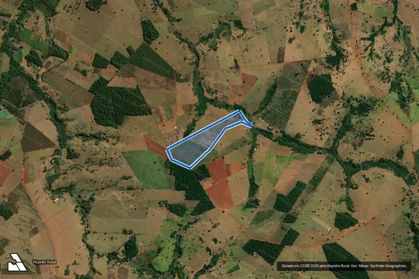 Imagem de satélite de FAZENDA CACHOEIRA  - 001 em Jaraguá - GO