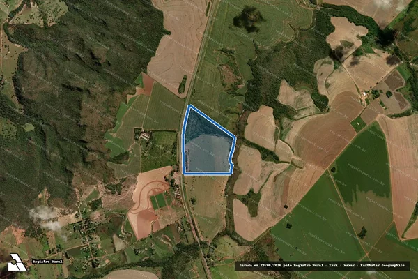 Imagem de satélite de Fazenda Recanto dos Pássaros - PARCELA 01 em Rio Verde de Mato Grosso - MS