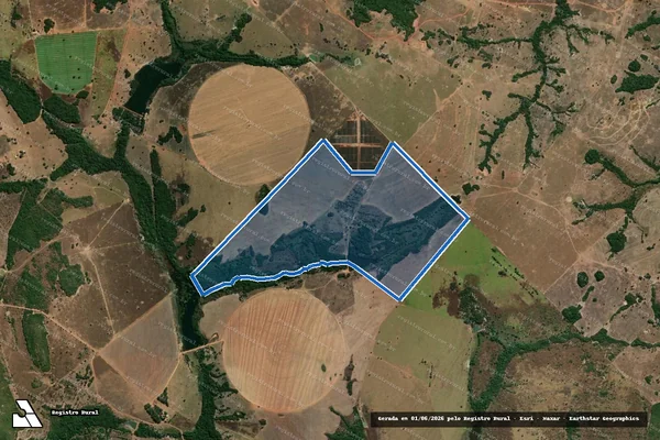 Imagem de satélite de FAZENDA CAPÃO DA CANOA OU FLORESTA - GLEBA 03 - Gleba 01 em Matrinchã - GO