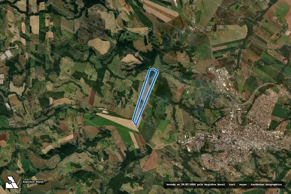 Imagem de satélite de LOTE 298 REMANESCENTE - Única em Jandaia do Sul - PR
