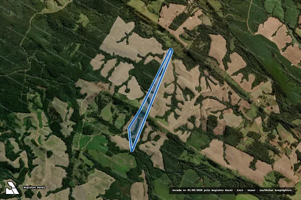 Imagem de satélite de Fazenda Banhadao - Matrícula 5699 em Ortigueira - PR