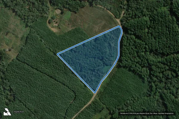 Imagem de satélite de FAZENDA ONZE - GLEBA 3 em Cruz Machado - PR