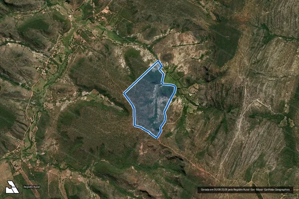 Imagem de satélite de FAZENDA CANTINHO - Parte 01 em Rio Pardo de Minas - MG