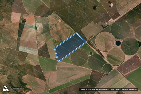 Imagem de satélite de FAZENDA JUCURUTU DO FORMOSO - Parte 1 em Jaborandi - BA