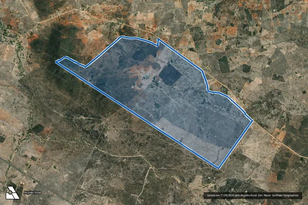 Imagem de satélite de FAZENDA VÁRZEA DO VELAME - PARCELA 01 em Poço das Trincheiras - AL