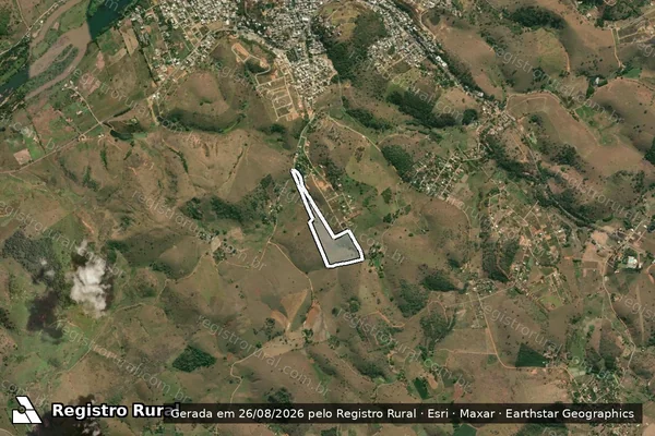 Imagem de satélite de Propriedade Cajueiro - Parcela 1 em Itaocara - RJ