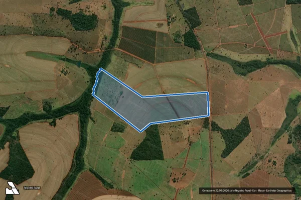 Imagem de satélite de FAZENDA PARAISO/CÓRREGO D ANTA  - 04 em Gurinhatã - MG