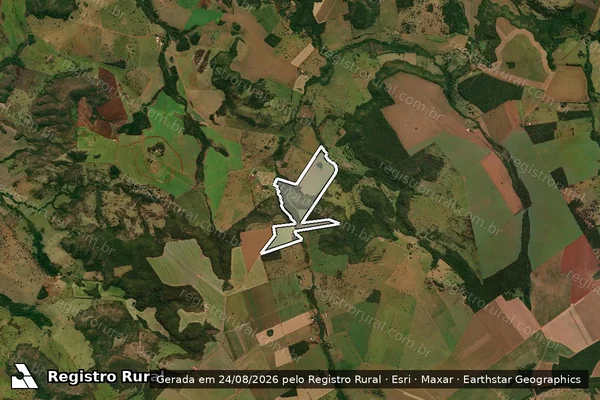 Imagem de satélite de Fazenda Sombrerito / Gleba “A” em Bandeirantes - MS