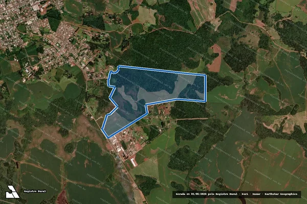 Imagem de satélite de QUINHÃO Nº 06 da INVERNADA DA DIVISA - Parte 1 em Clevelândia - PR