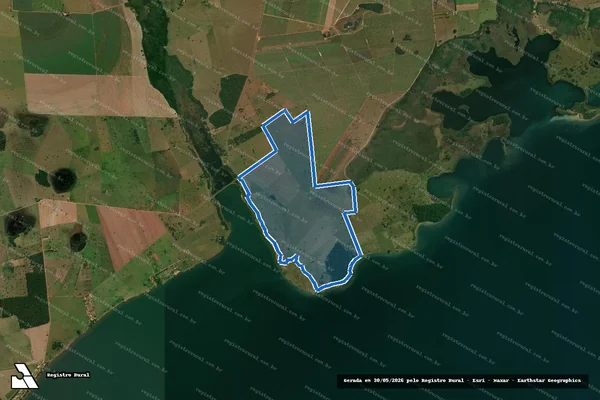 Imagem de satélite de Fazenda Sao Roque / Remanescente em Anaurilândia - MS