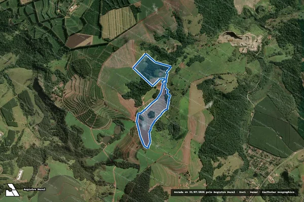 Imagem de satélite de Sitio Santa Maria do Vale - Fazenda Santa Rita ? Parte 1 em Piraju - SP