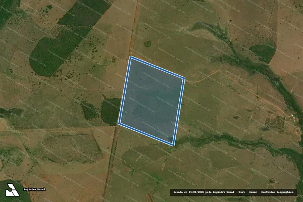 Imagem de satélite de Fazenda Vison - Matrícula 4.099 em Inocência - MS