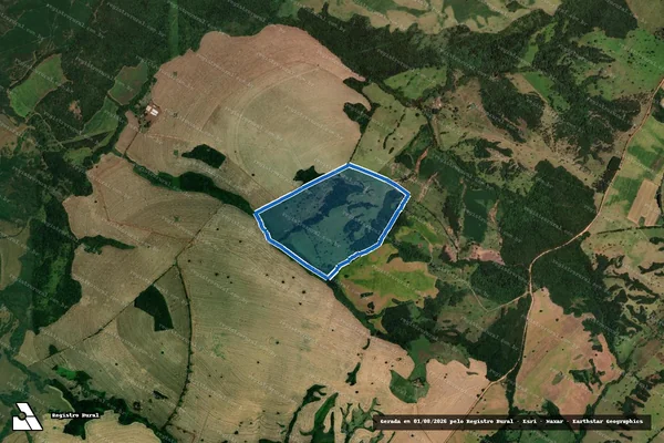Imagem de satélite de Fazenda Esperança, lugar Bananal - Parcela 1 em Sacramento - MG